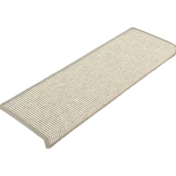 Produits Ménagers-vidaXL Tapis d'escalier 15 pièces 65 x 21 x 4 cm Bord rectangulaire Argent
