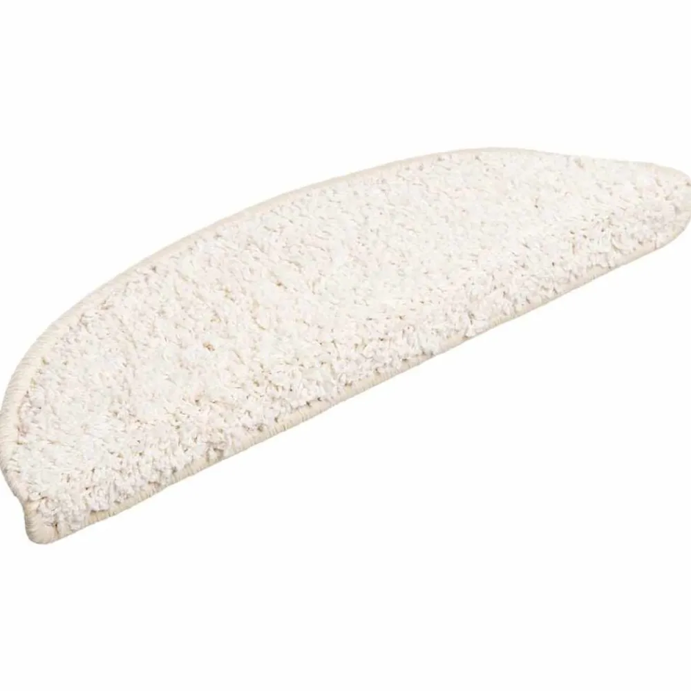 vidaXL Tapis d'escalier 15 pièces 56 x 17 x 3 cm Demi-rond