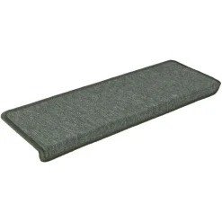 Produits Ménagers-vidaXL Tapis d'escalier 15 pièces 65 x 21 x 4 cm Bordure rectangulaire Vert foncé