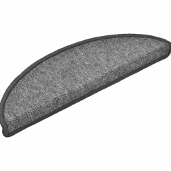 Produits Ménagers-vidaXL Tapis d'escalier 15 pièces 56 x 17 x 3 cm Demi-rond Gris foncé