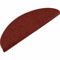 Produits Ménagers-vidaXL Tapis d'escalier autocollants 15 pcs 56x17x3 cm Rouge