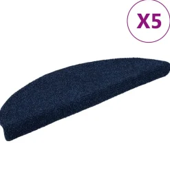vidaXL Tapis d'escalier autocollants 5 pièces 56 x 17 x 3 cm Demi-rond