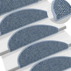vidaXL Tapis d'escalier autocollants 15 pcs 56x17x3 cm