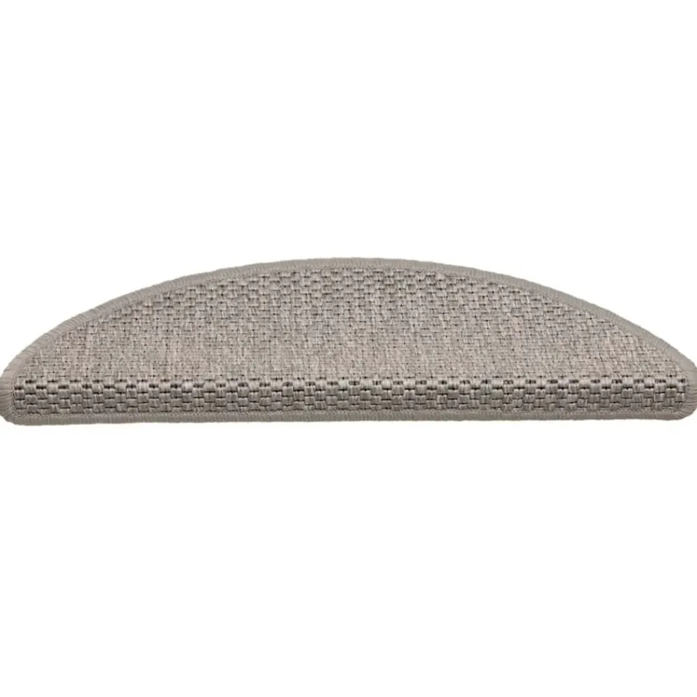 vidaXL Tapis d'escalier autocollants aspect sisal 15 pcs 56x17x3 cm