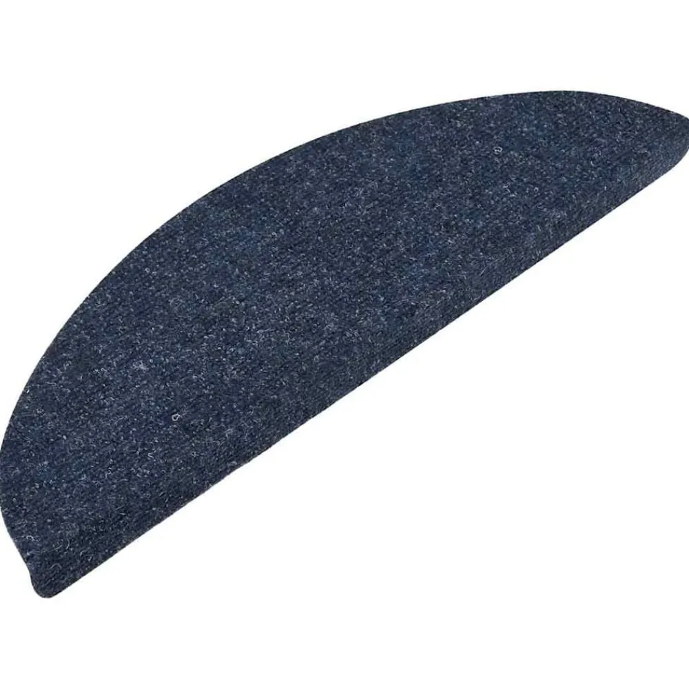 Produits Ménagers-vidaXL Tapis d'escalier autocollants 15 pcs 56x17x3 cm Bleu
