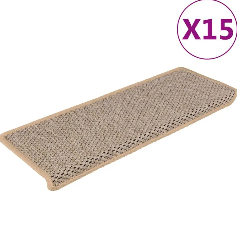 vidaXL Tapis d'escalier autocollants 15 pcs 65x21x4 cm