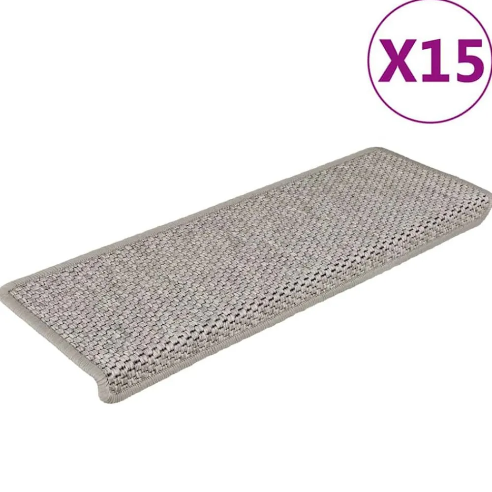 vidaXL Tapis d'escalier autocollants 15 pcs 65x21x4 cm é