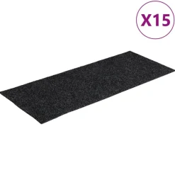 vidaXL Tapis d'escalier autocollants 15 pièces 60 x 25 cm Rectangulaire