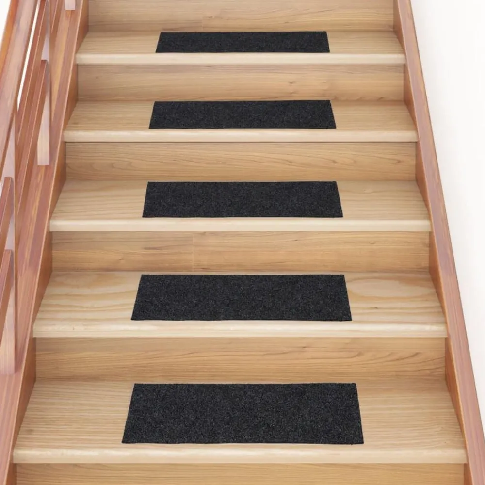 vidaXL Tapis d'escalier autocollants 15 pièces 60 x 25 cm Rectangulaire