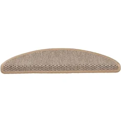 Produits Ménagers-vidaXL Tapis d'escalier autocollants 15 pcs 56x17x3 cm Beige clair