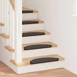 Produits Ménagers-vidaXL Tapis d'escalier auto-adhésifs 15 pcs 56 x 17 x 3 cm Anthracite