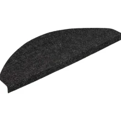 Produits Ménagers-vidaXL Tapis d'escalier autocollants 15 pcs 56x17x3 cm Noir