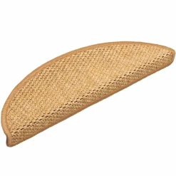 Produits Ménagers-vidaXL Tapis d'escalier autocollants aspect 15 pcs 56x17x3 cm sisal
