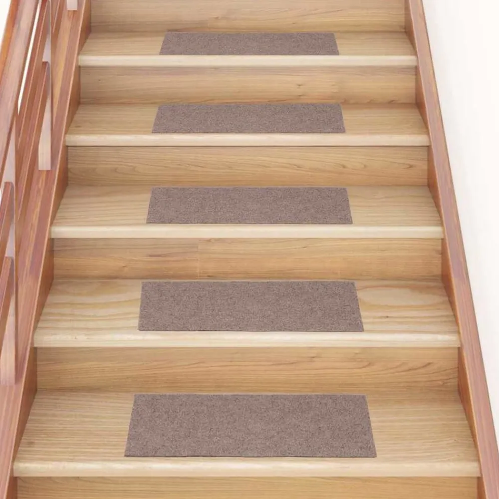 vidaXL Tapis d'escalier autocollants 15 pièces 60 x 25 cm Rectangulaire