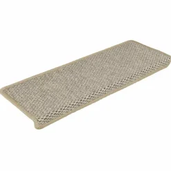 Produits Ménagers-vidaXL Tapis d'escalier autocollants aspect sisal 15 pcs 65x21x4 cm Vert clair