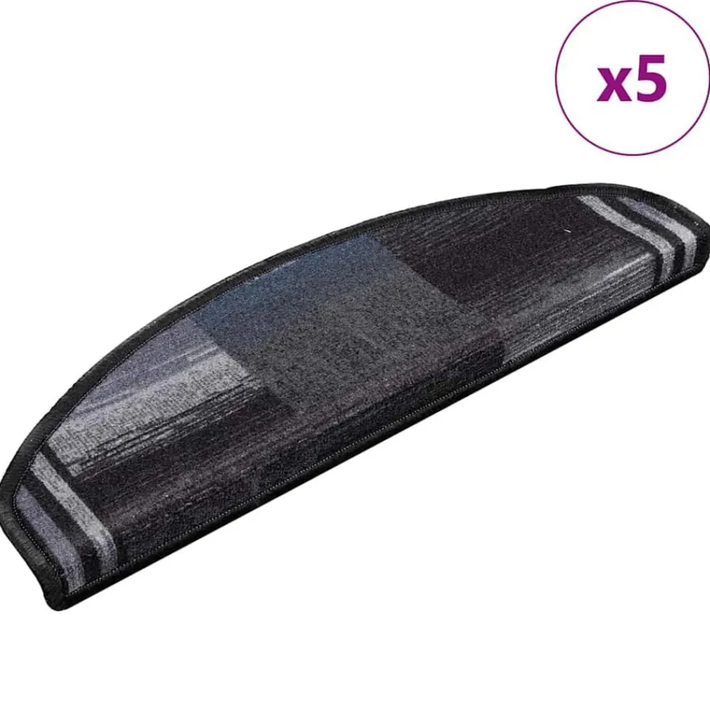vidaXL Tapis d'escalier autoadhésifs 5 pcs 65x21x4 cm