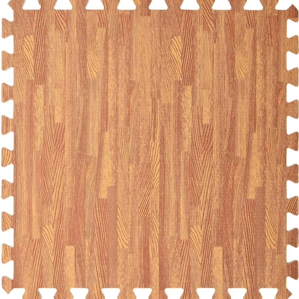 vidaXL Tapis d'exercice puzzle 12 pcs Marron 4,32 ㎡ Mousse EVA