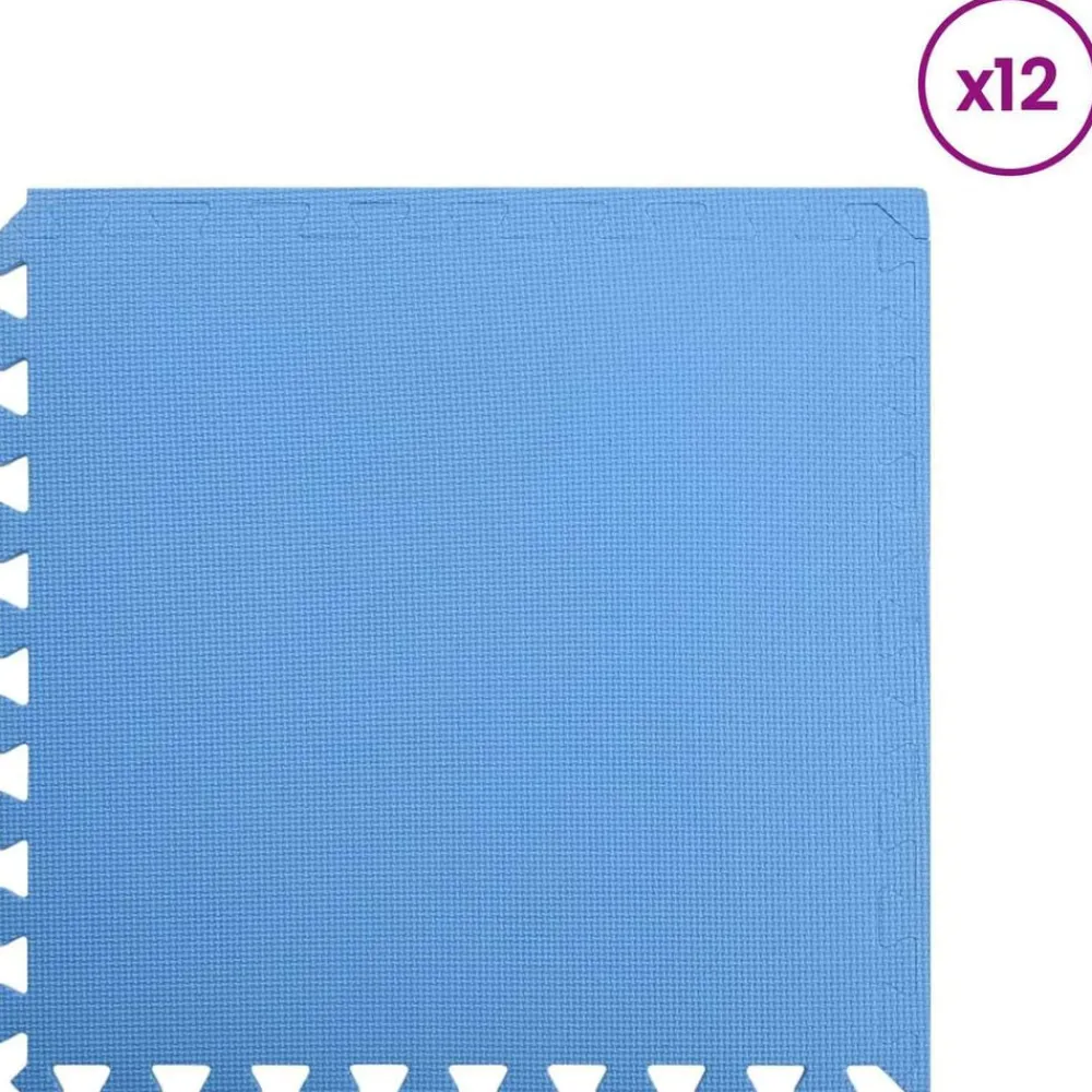 Entraînement & Fitness|Piscine & Spa-vidaXL Tapis d'exercice puzzle 12 pcs 4,32 ㎡ Mousse EVA Bleu