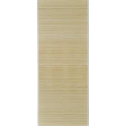 Décorations-vidaXL Tapis en bambou naturel à latte rectangulaire 80 x 200 cm Beige