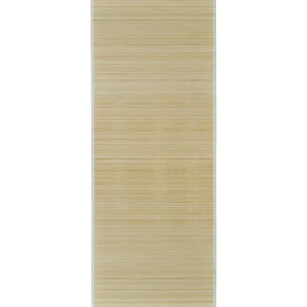 Décorations-vidaXL Tapis en bambou naturel à latte rectangulaire 80 x 200 cm Beige