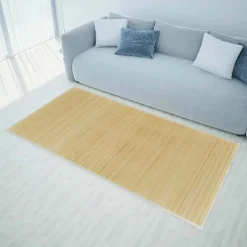 Décorations-vidaXL Tapis en bambou 100x160 cm Naturel Marron clair
