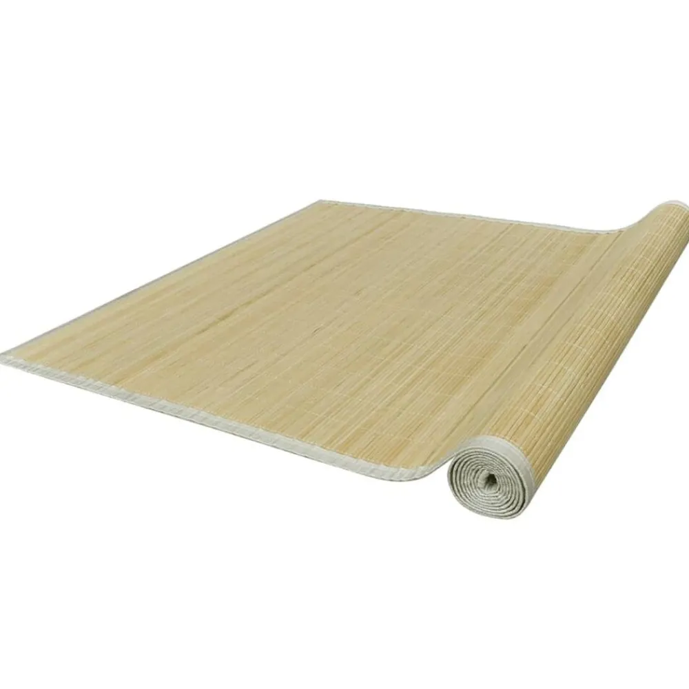Décorations-vidaXL Tapis en bambou 100x160 cm Naturel Marron clair