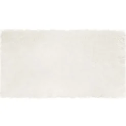 Décorations-vidaXL Tapis en fausse TAFALLA 60 x 110 cm Polyester Blanc