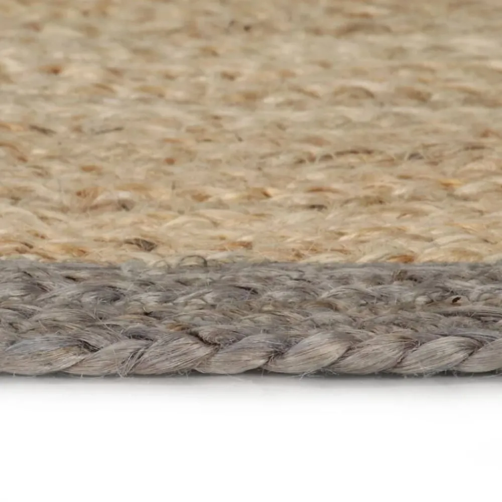 vidaXL Tapis fait à la main Jute avec bord 90 cm