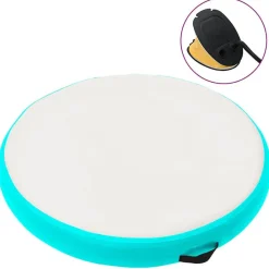 vidaXL Tapis gonflable de gymnastique avec pompe 100x100x10cm PVC Vert