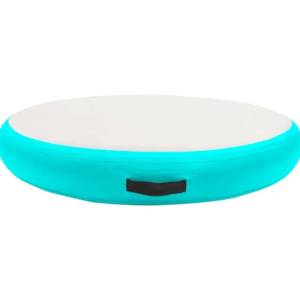 vidaXL Tapis gonflable de gymnastique avec pompe 100x100x10cm PVC Vert