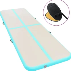 vidaXL Tapis gonflable de gymnastique avec pompe 300x100x10cm PVC