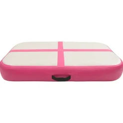 vidaXL Tapis gonflable de gymnastique avec pompe 60x100x15 cm PVC Rose