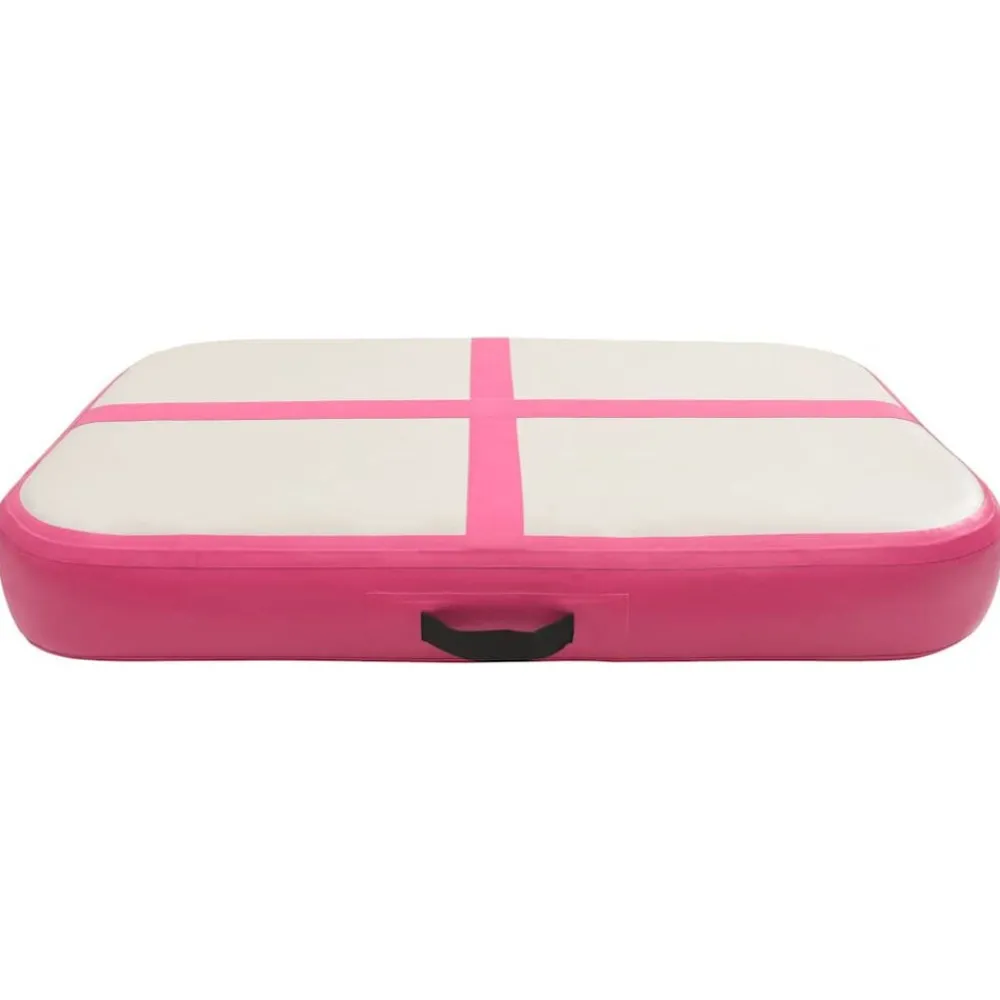 vidaXL Tapis gonflable de gymnastique avec pompe 60x100x15 cm PVC Rose