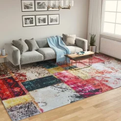 vidaXL Tapis lavable multicolore 400x300 cm