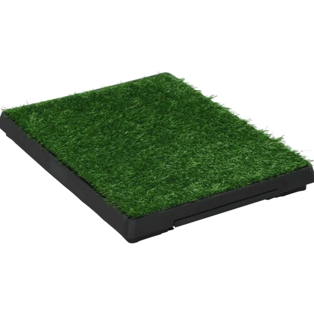 vidaXL Tapis pour animaux avec plateau et gazon artificiel Vert