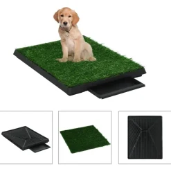 vidaXL Tapis pour animaux avec plateau et gazon artificiel Vert
