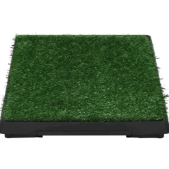 vidaXL Tapis pour animaux avec plateau et gazon artificiel Vert