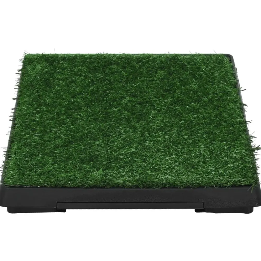 vidaXL Tapis pour animaux avec plateau et gazon artificiel Vert