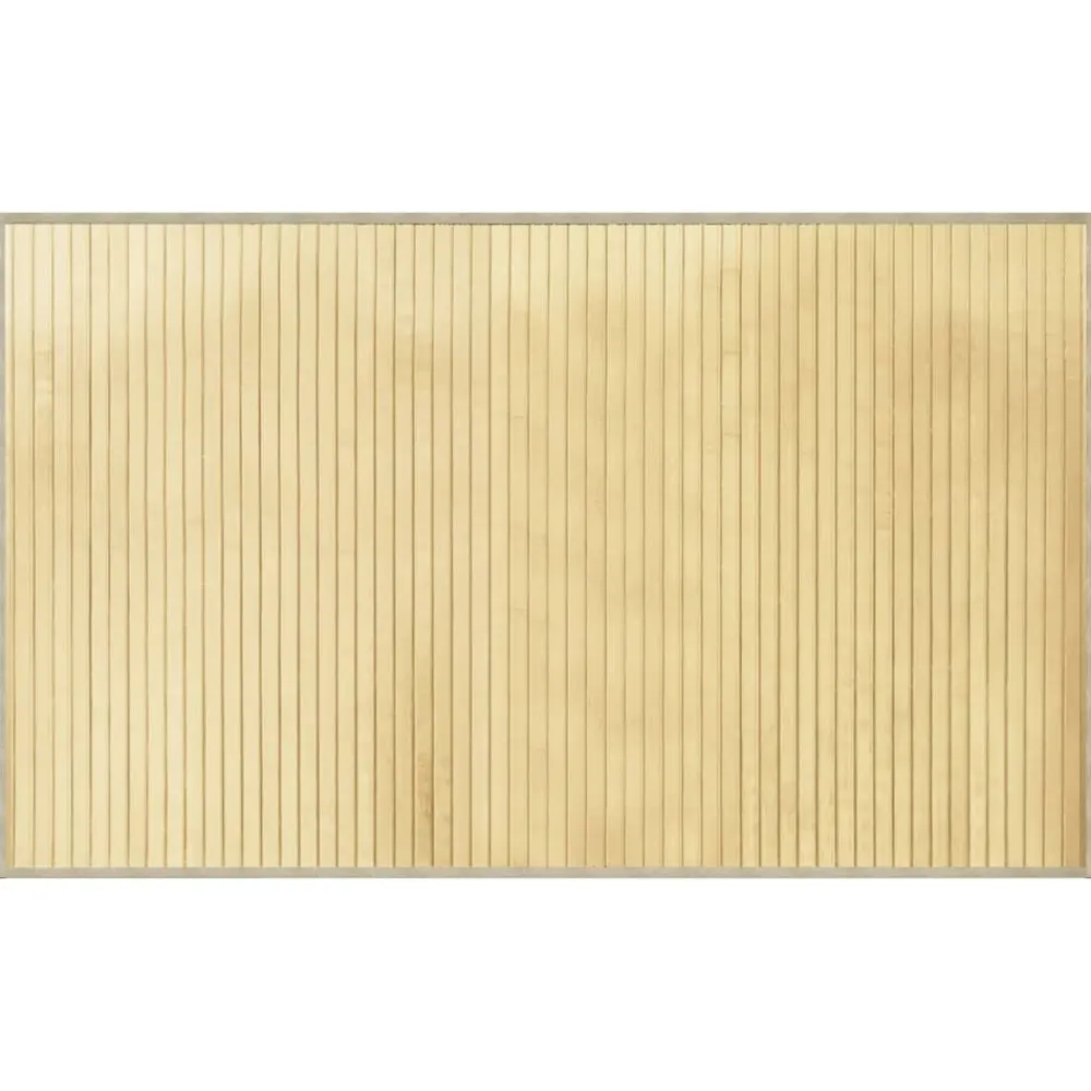 Décorations-vidaXL Tapis rectangulaire naturel clair 60x100 cm bambou lumière naturelle