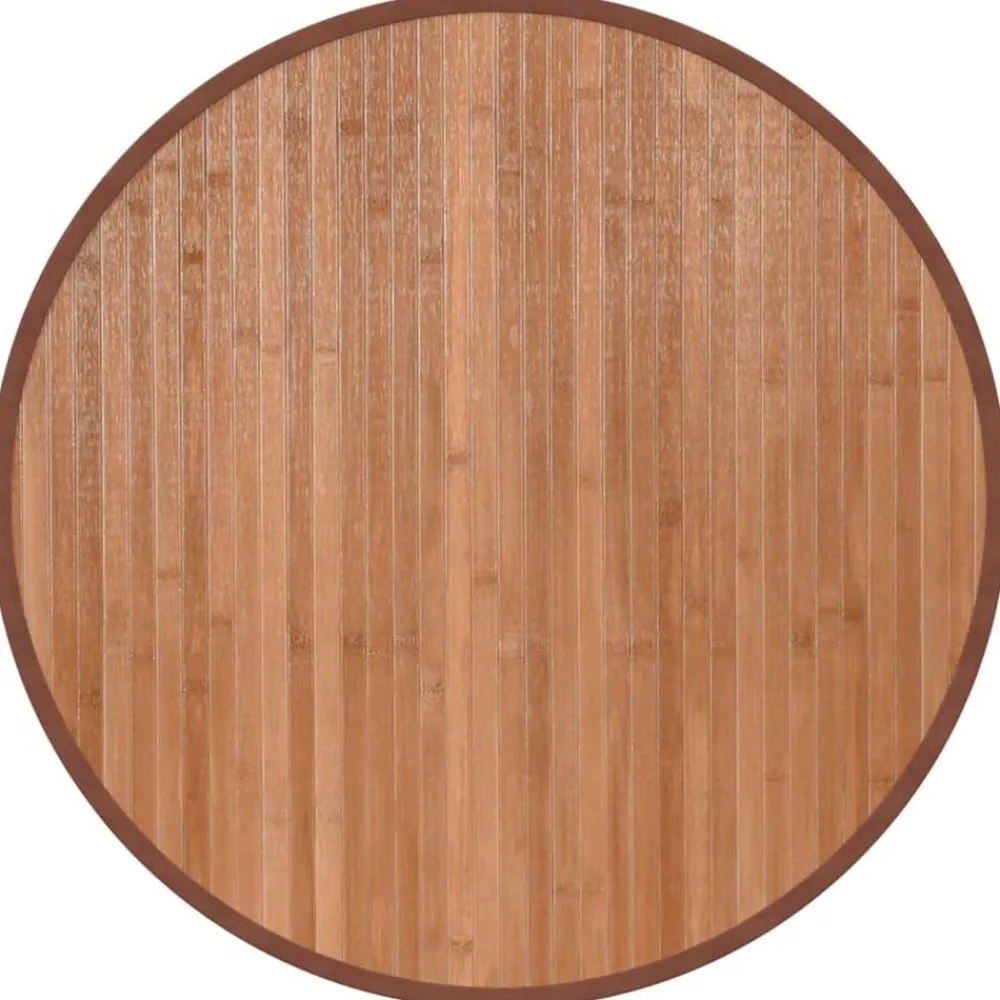 Décorations-vidaXL Tapis rond 60 cm bambou Naturel