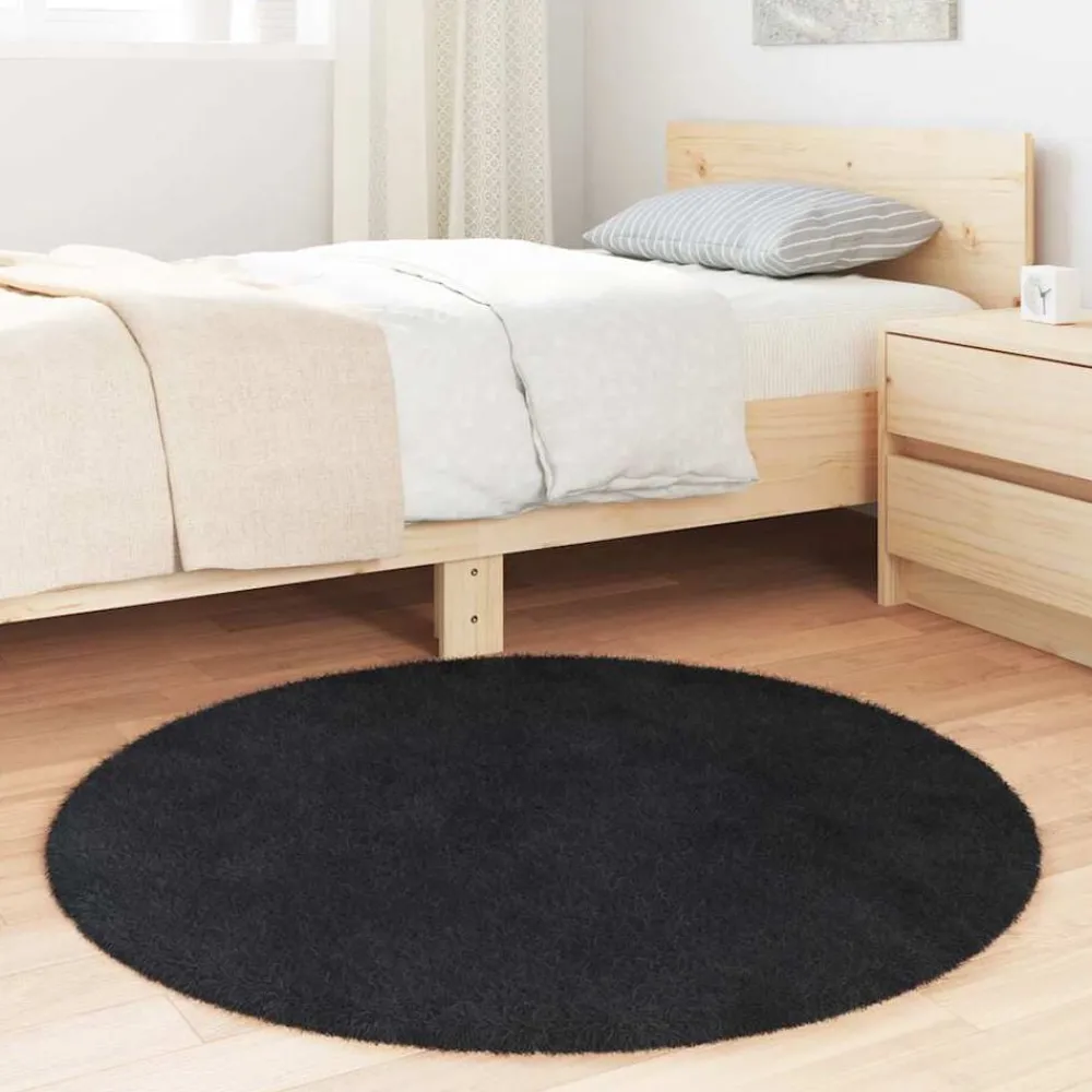 vidaXL Tapis shaggy à poils longs NAVARRA 100x100 cm polyester