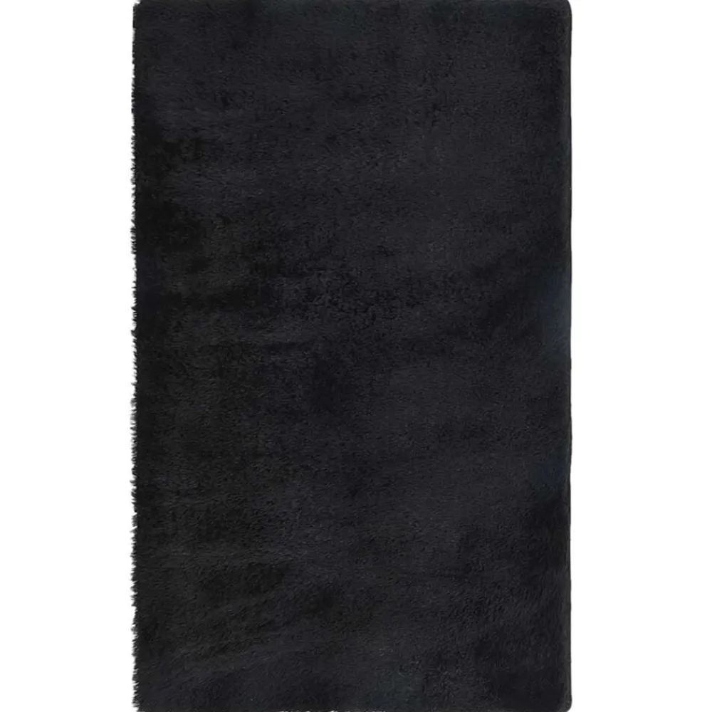Décorations-vidaXL Tapis Shaggy à poils longs NAVARRA 60x100 cm polyester Noir