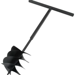 Outils-vidaXL Tarière de sol avec manche 250 mm et tube d'extension 12m Acier