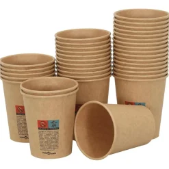 Restauration-vidaXL Tasses à café en papier 1000 pcs 8oz 200ml marron