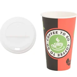 Restauration-vidaXL Tasses à café en papier avec couvercles 1000 pcs 16oz 400ml