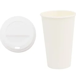 Restauration-vidaXL Tasses à café en papier avec couvercles 1000 pcs 16oz 400ml