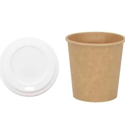 Restauration-vidaXL Tasses à café en papier avec couvercles 1000 pcs 4oz 100ml