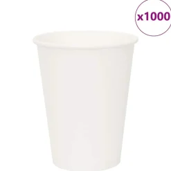 Restauration-vidaXL Tasses à café en papier 1000 pcs 12oz 300ml blanc