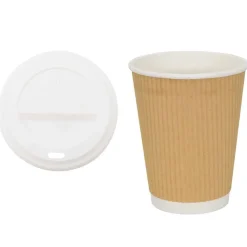 vidaXL Tasses à café en papier avec couvercles 1000 pcs 16oz 400ml