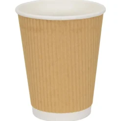 Restauration-vidaXL Tasses à café en papier 500 pcs 12oz 300ml marron